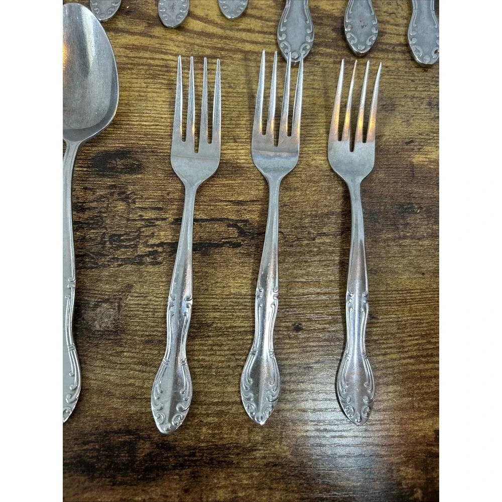 Hampton Hall Carolyn Stainless Flatware Mixed Lot 23 Pc Replacement Set Vintage